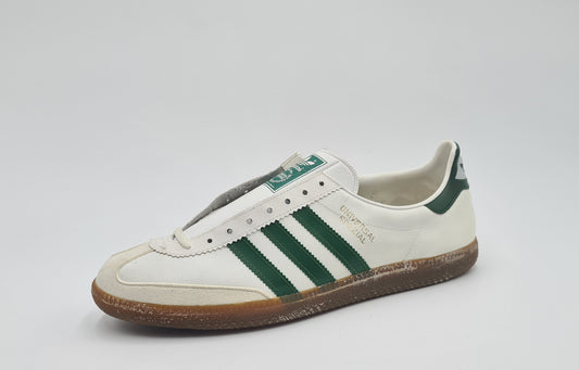 *NEU* Vintage 1980er Adidas Universal Spezial mit grünen Streifen UK 11,5 / EUR 46 2/3