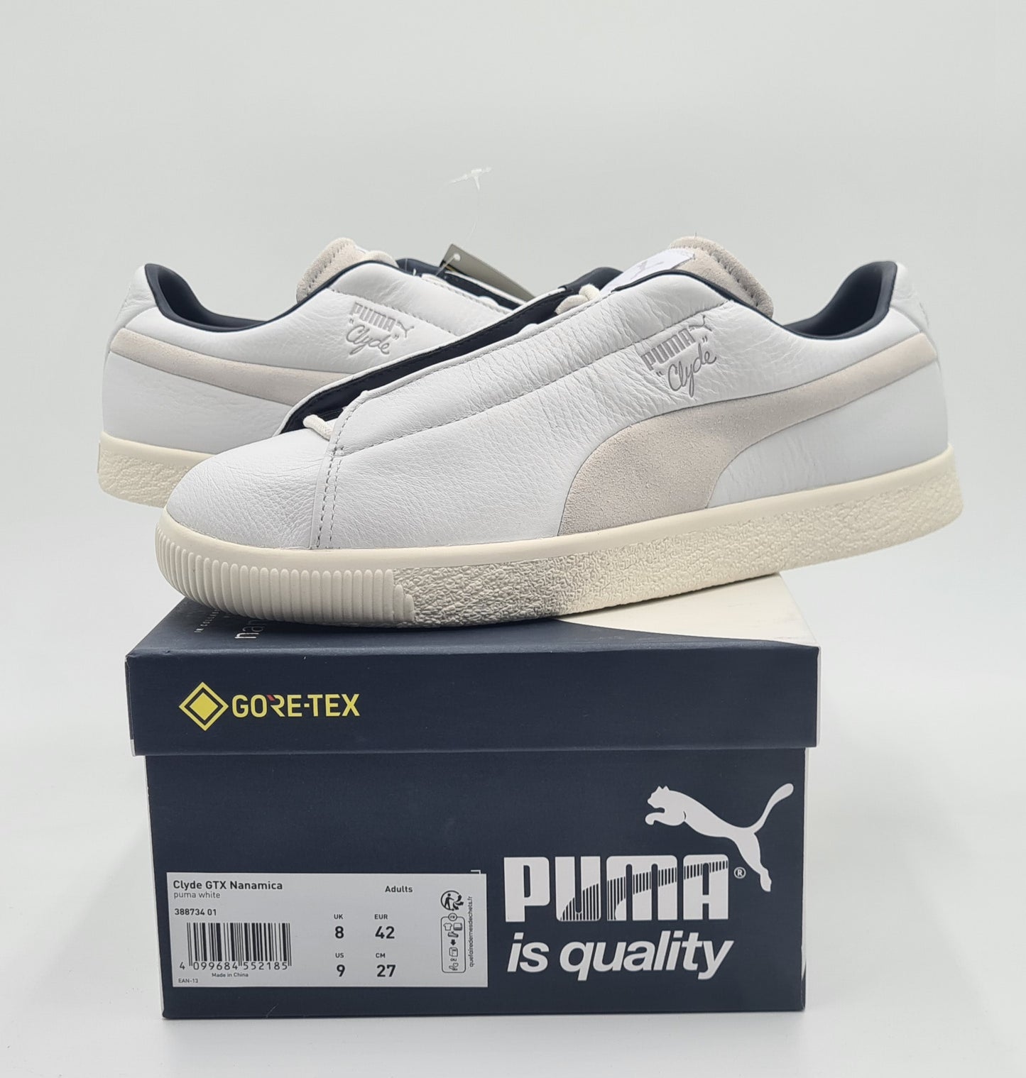 *NEU* Puma Clyde GTX Goretex Nanamica Retro Weiß Gr. UK 8 / EUR 42