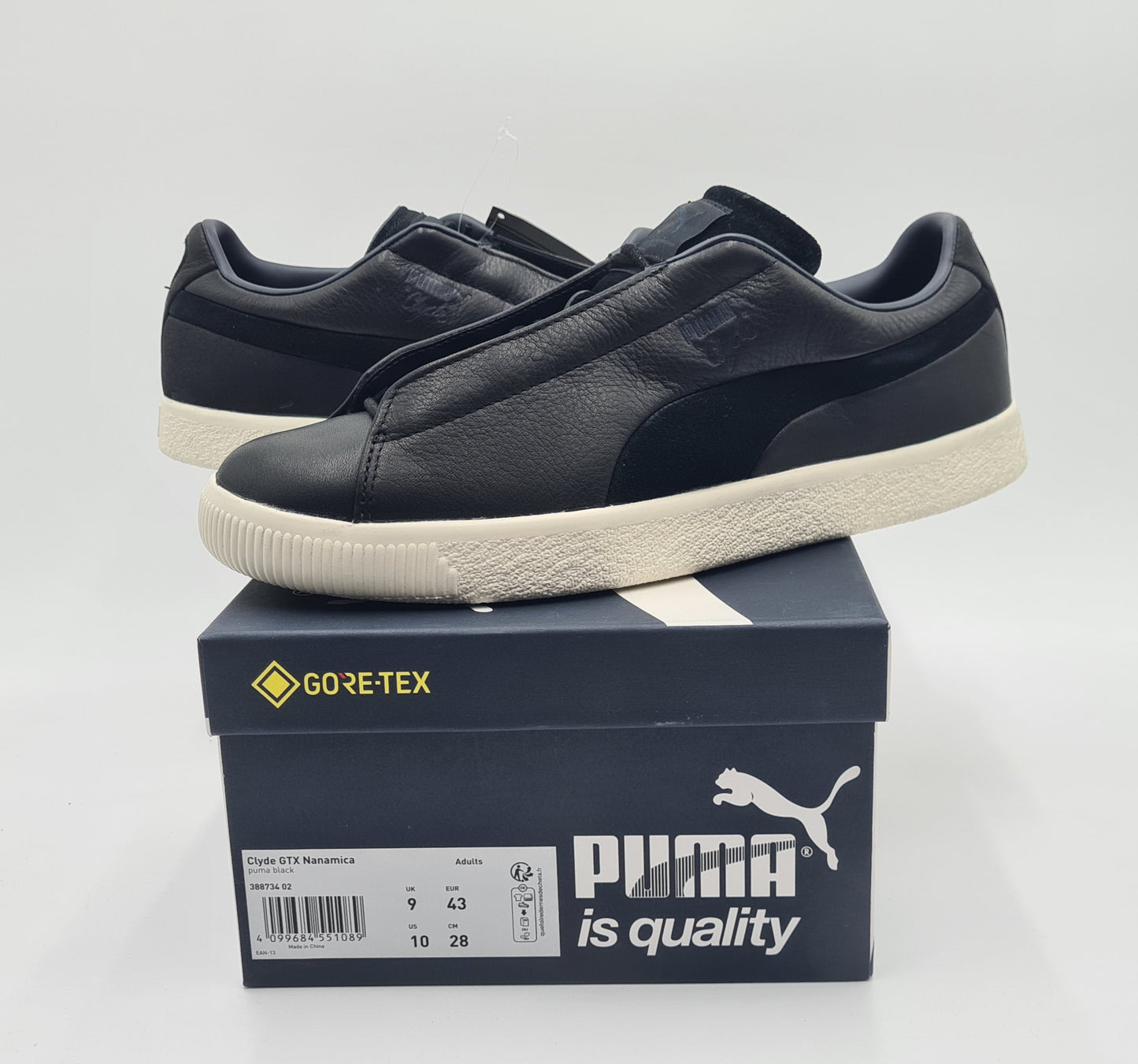 *NEW* Puma Clyde GTX Goretex Nanamica Retro Black UK 9 / EUR 43