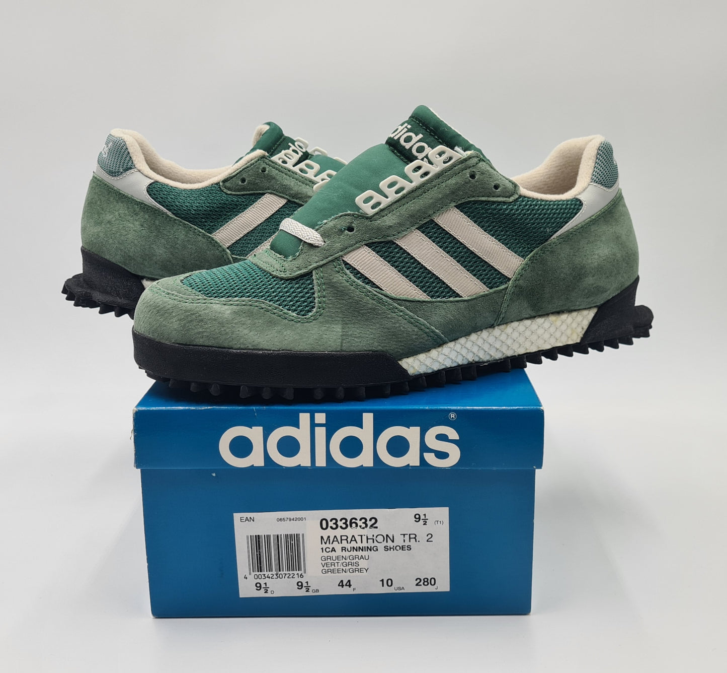 *NEU* Vintage 1993 Adidas Marathon TR 2 Grün UK 9,5 / EUR 44