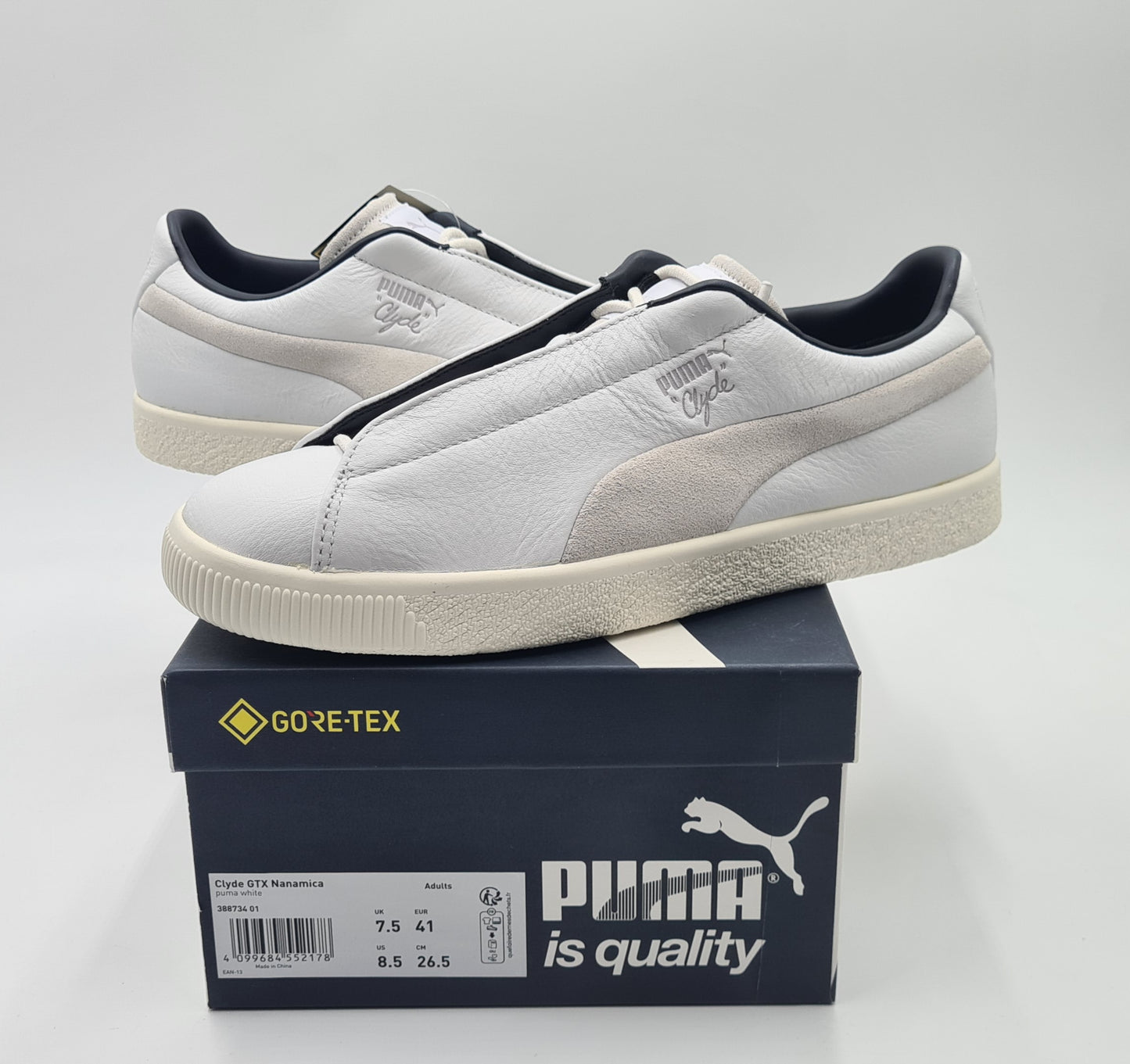 *NEU* Puma Clyde GTX Goretex Nanamica Retro Weiß Gr. UK 7,5 / EUR 41