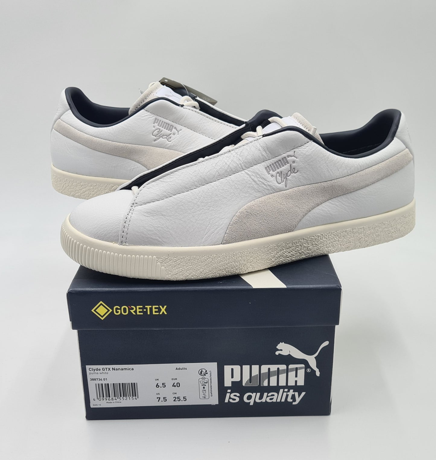 *NEU* Puma Clyde GTX Goretex Nanamica Retro Weiß Gr. UK 6,5 / EUR 40
