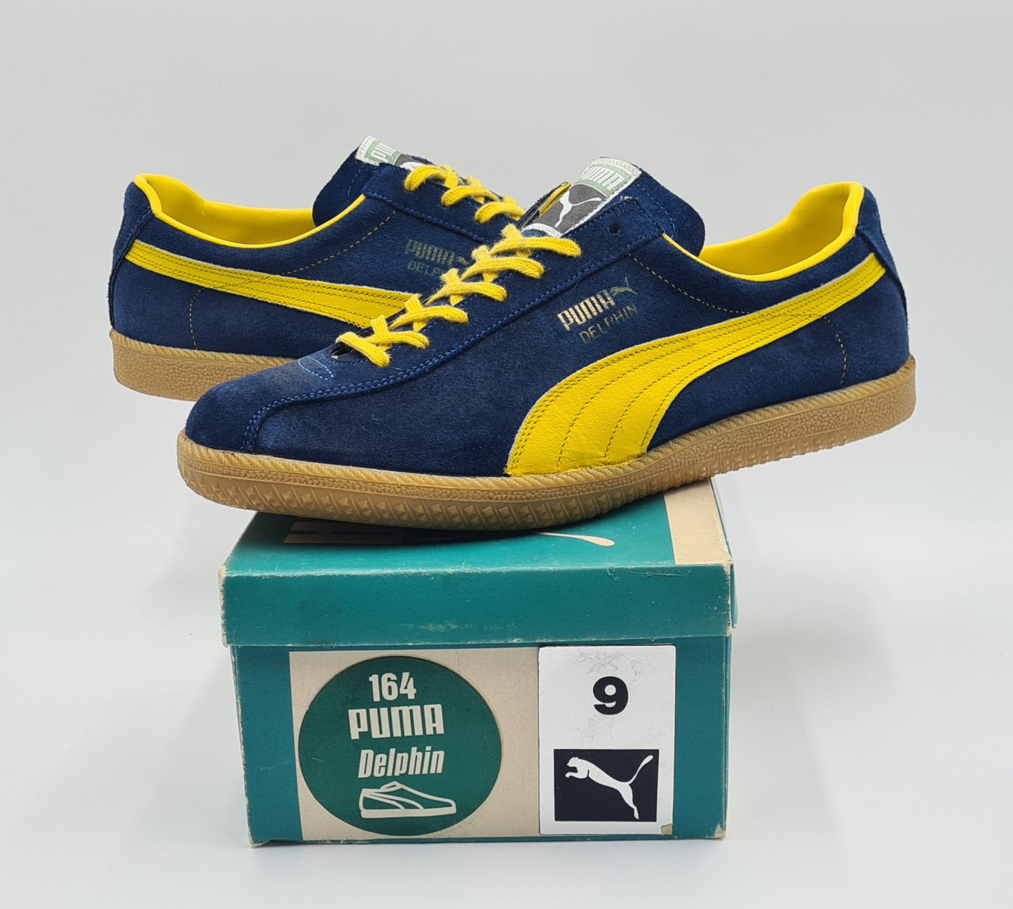 *WIE NEU* Vintage 1980er Puma Delphin West Germany UK 8 / EUR 43