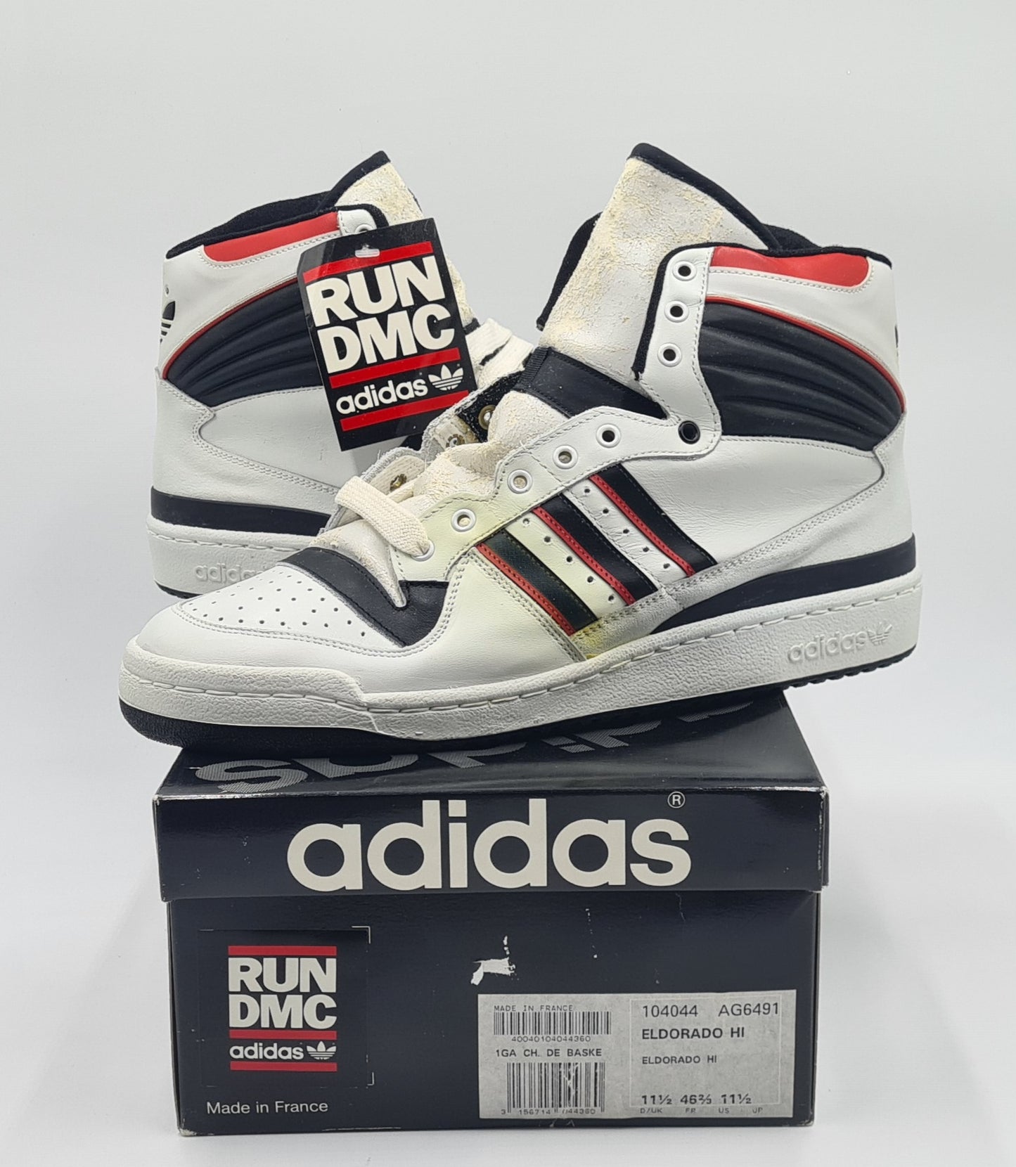 *BNIB* Vintage 1980s Adidas Eldorado Hi RUN DMC UK 11.5 / EUR 46 2/3