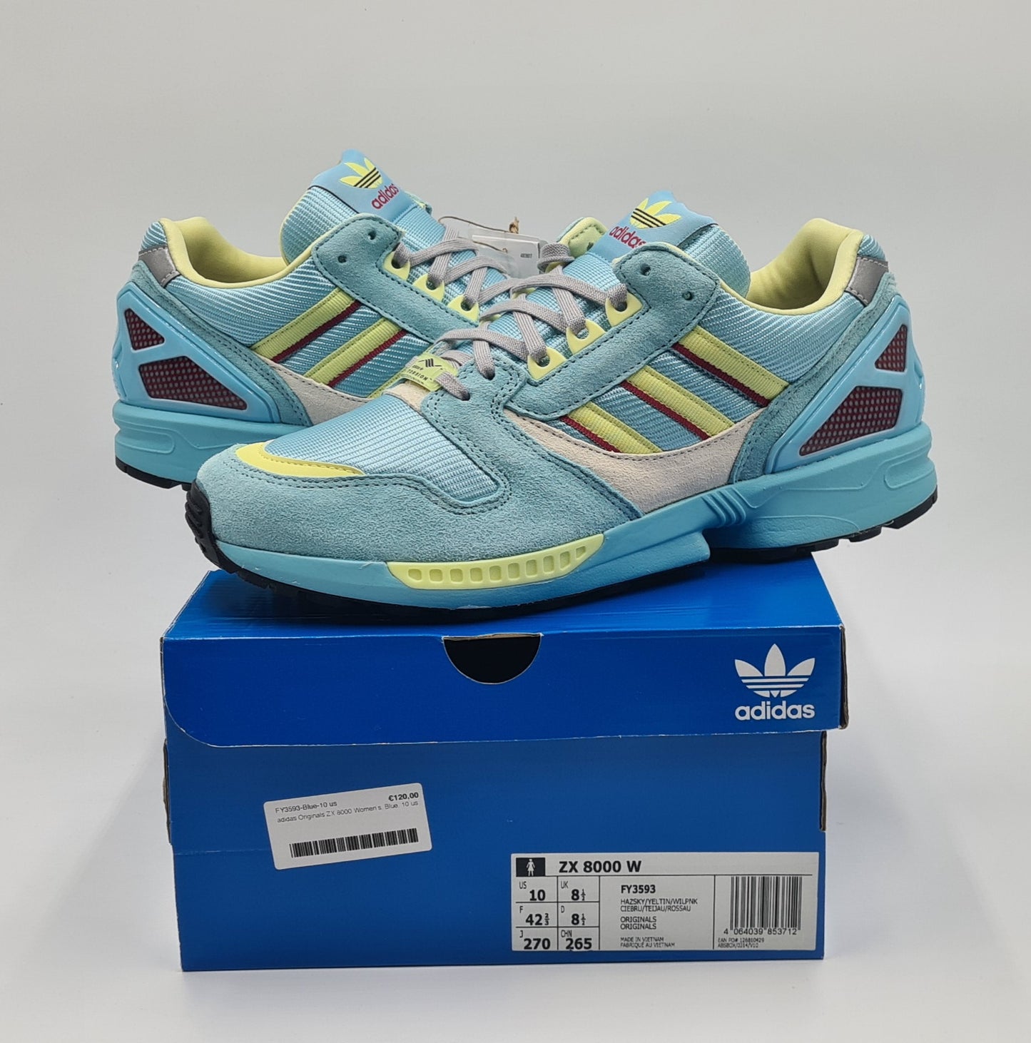 *NEW* 2020 Adidas ZX 8000 W Aqua UK 8.5 / EUR 42 2/3