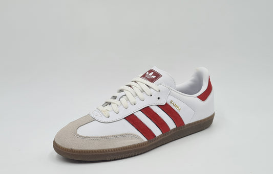 *LIKE NEW* 2018 Adidas Samba OG Retro white red size UK 7 / EUR 40 2/3