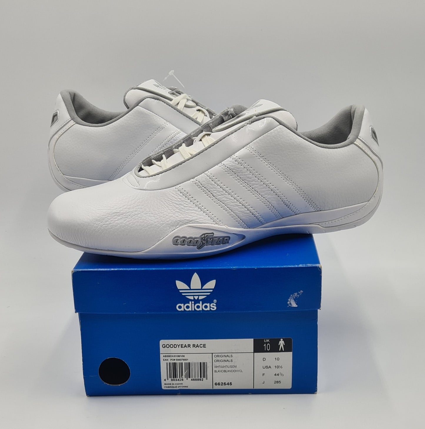 *NEU* 2008 Adidas Goodyear Race Weiß Gr. UK 10 / EUR 44 2/3