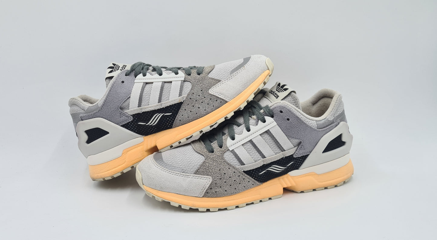 *GOOD CONDITION* 2021 Adidas ZX 10000 C Grey Acid Orange UK 9 / EUR 43 1/3