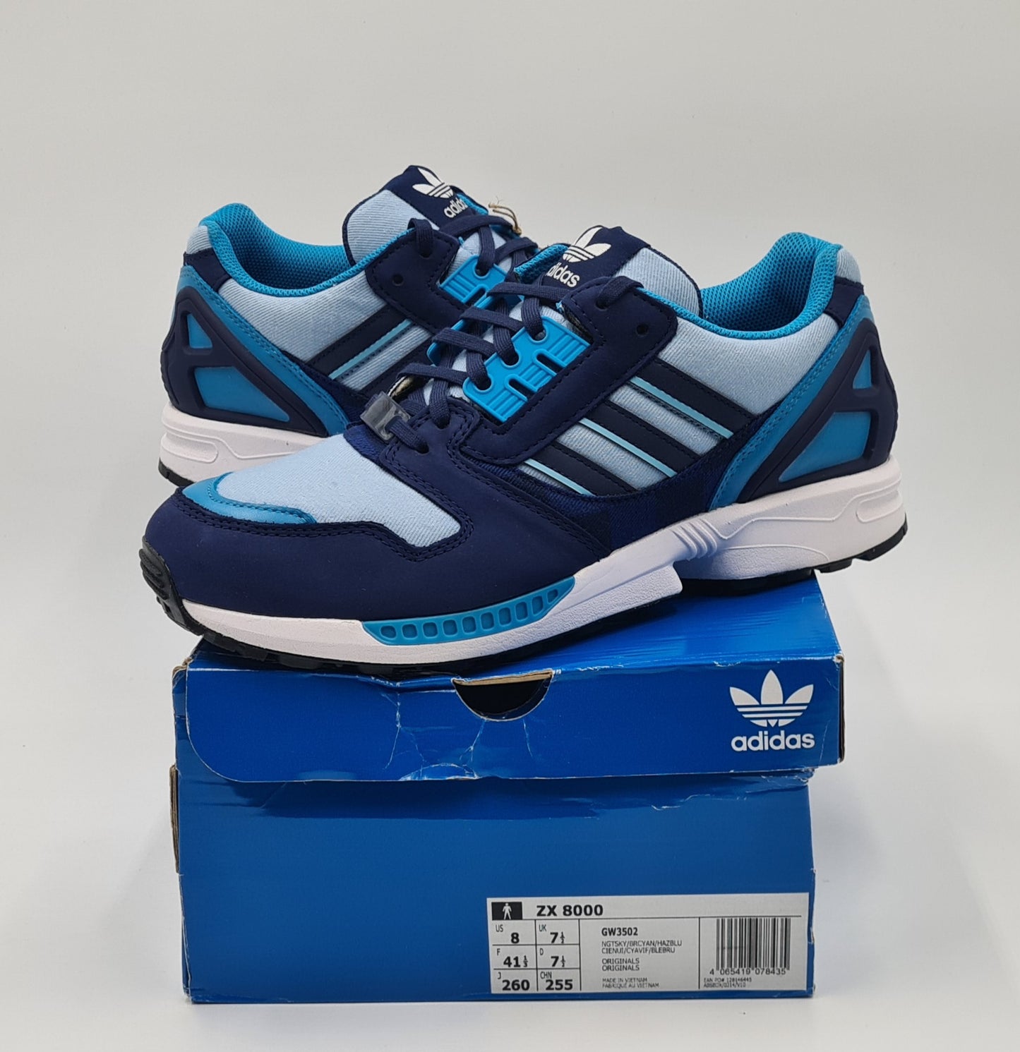 *NEW* 2021 Adidas ZX 8000 Atmos Denim Pack UK 7.5 / EUR 41 1/3