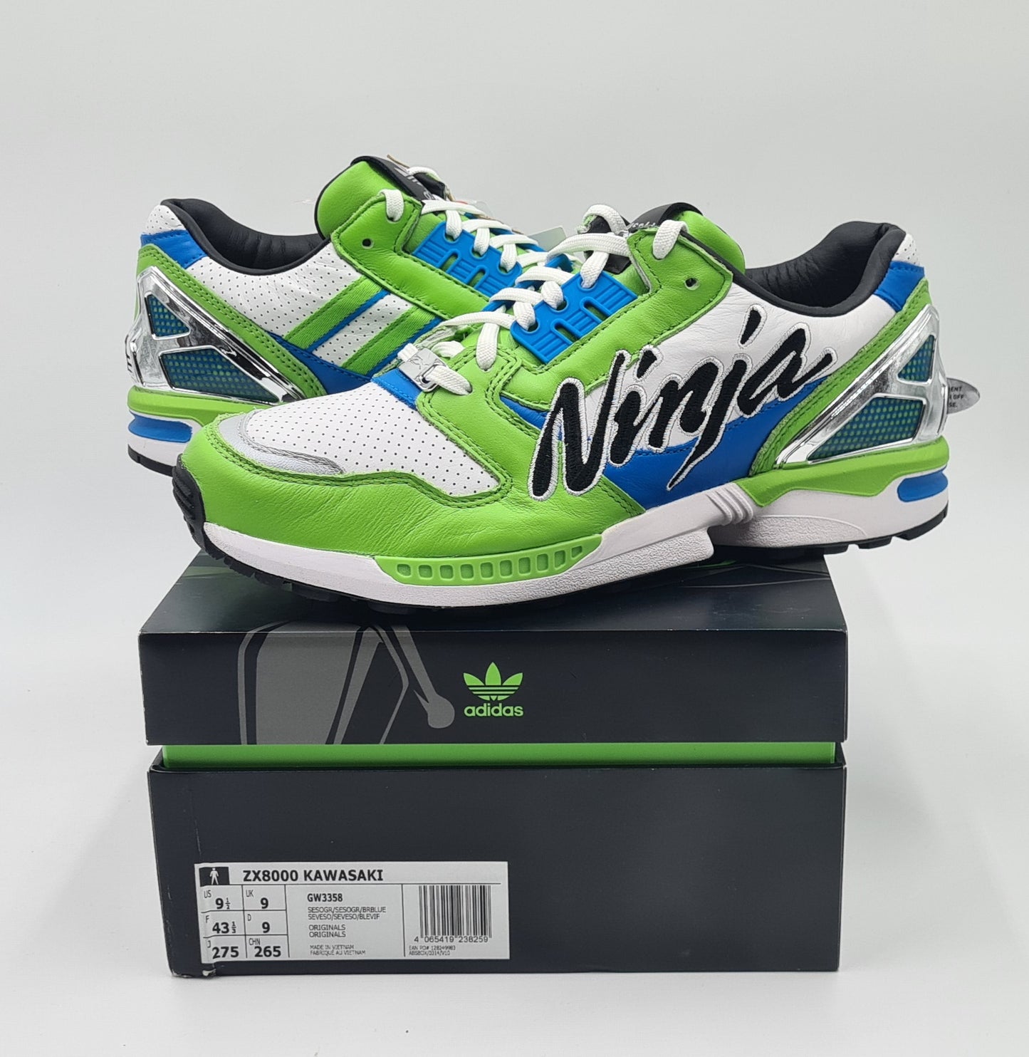 *NEW* 2021 Adidas ZX 8000 Kawasaki Ninja UK 9 / EUR 43 1/3