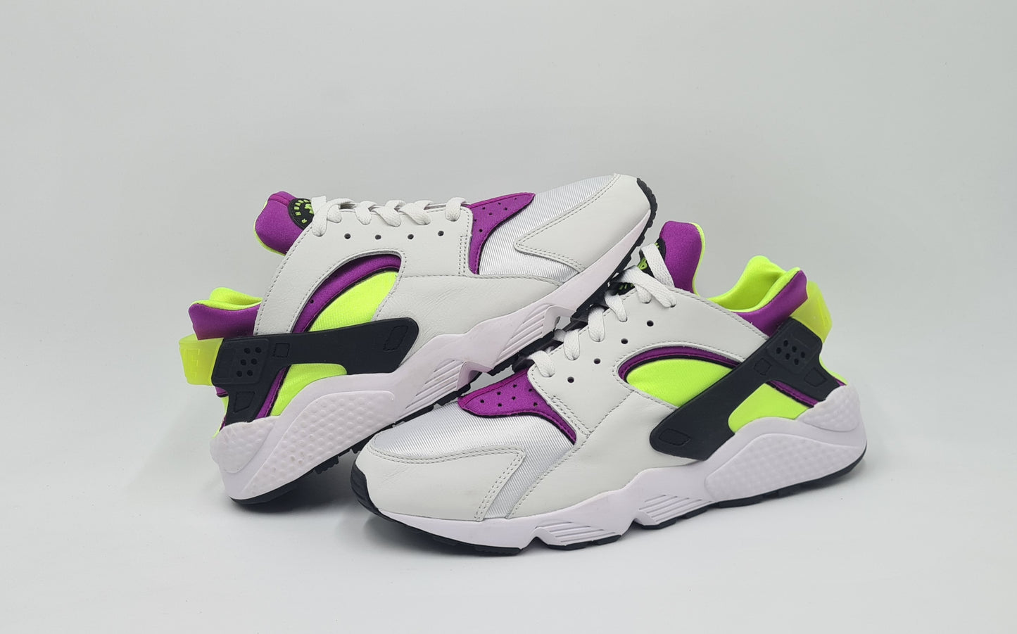 *WIE NEU* 2021 Nike Air Huarache Run Neon Gelb Magenta UK 10 / EUR 45