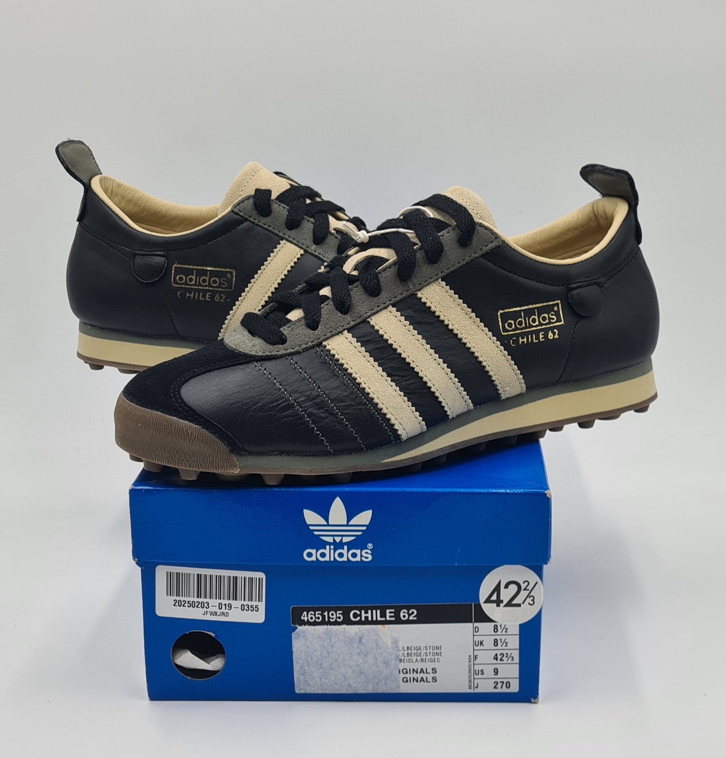 *NEU* Vintage 2006 Adidas Chile 62 Schwarz UK 8,5 / EUR 42 2/3