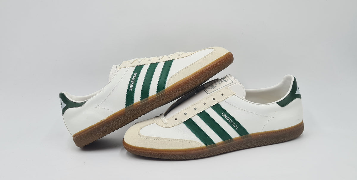 *NEW* Vintage 1980s Adidas Universal with green stripes UK 11.5 / EUR 46 2/3 #2