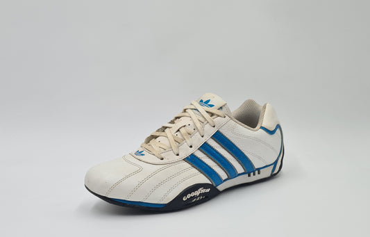 *Guter Zustand* 2013 Adidas Adi Racer Low M Good Year Weiß Blau Gr. UK 8,5 / EUR 42 2/3