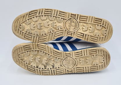 Vintage 1980er Adidas Rom mit blauen Streifen West Germany UK 9 / EUR 43 1/3