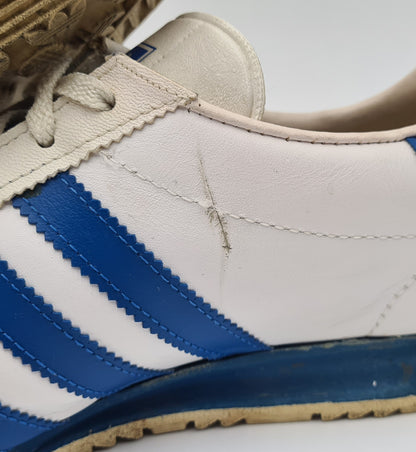 Vintage 1980er Adidas Rom mit blauen Streifen West Germany UK 9 / EUR 43 1/3