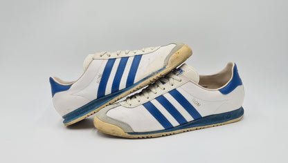 Vintage 1980er Adidas Rom mit blauen Streifen West Germany UK 9 / EUR 43 1/3
