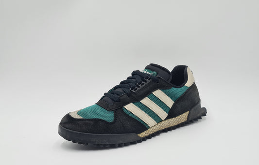 *Guter Zustand* 1996 Adidas Marathon TR Grün Schwarz UK 9 / EUR 43 1/3