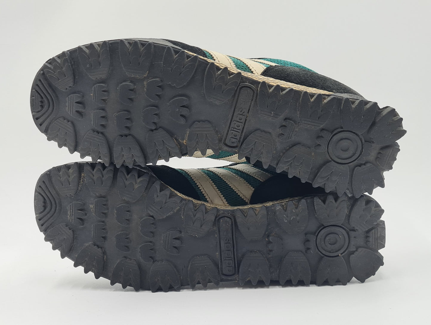 *Guter Zustand* 1996 Adidas Marathon TR Grün Schwarz UK 9 / EUR 43 1/3
