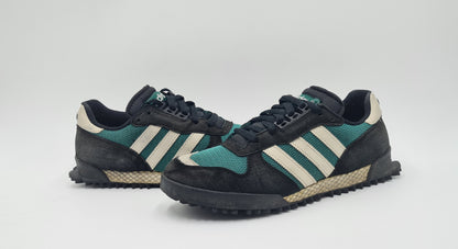 *Guter Zustand* 1996 Adidas Marathon TR Grün Schwarz UK 9 / EUR 43 1/3