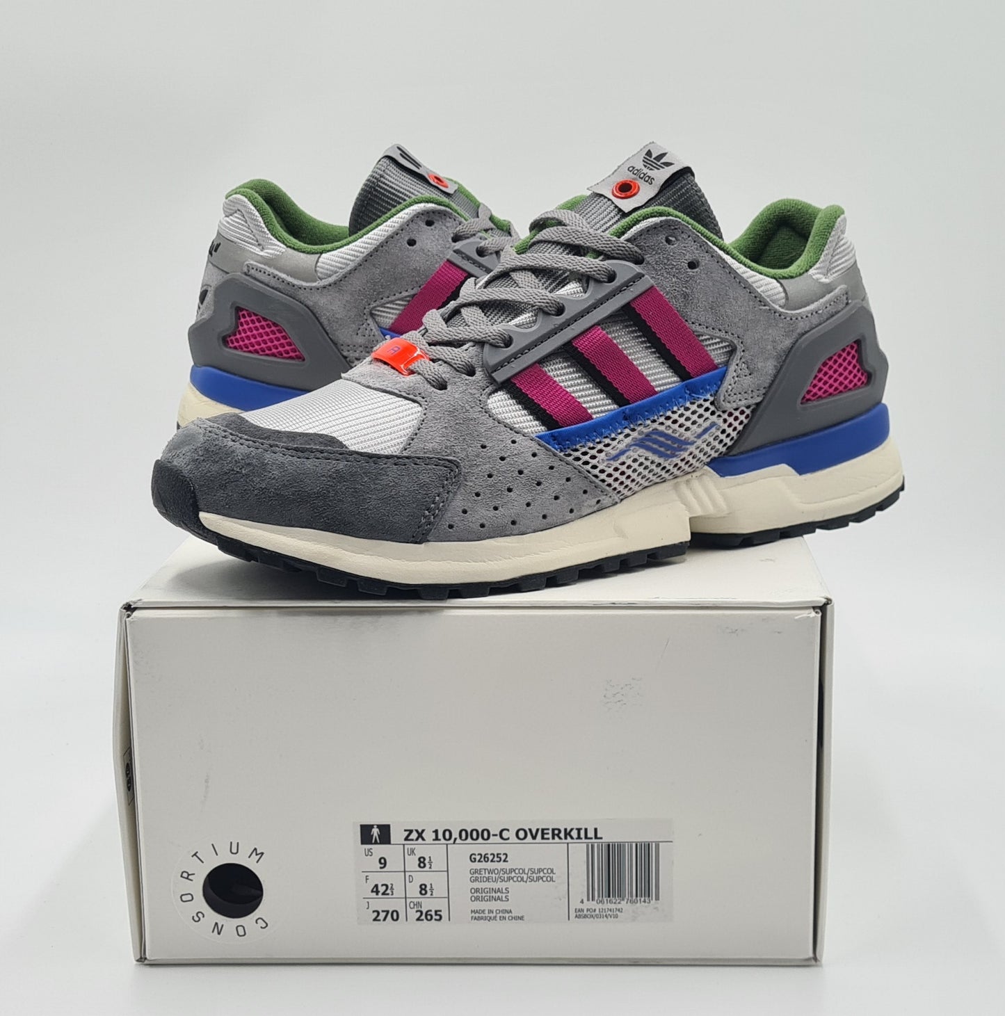 *WIE NEU* 2018 Adidas ZX 10000 C Consortium 'Game Overkill' UK 8,5 / EUR 42 2/3