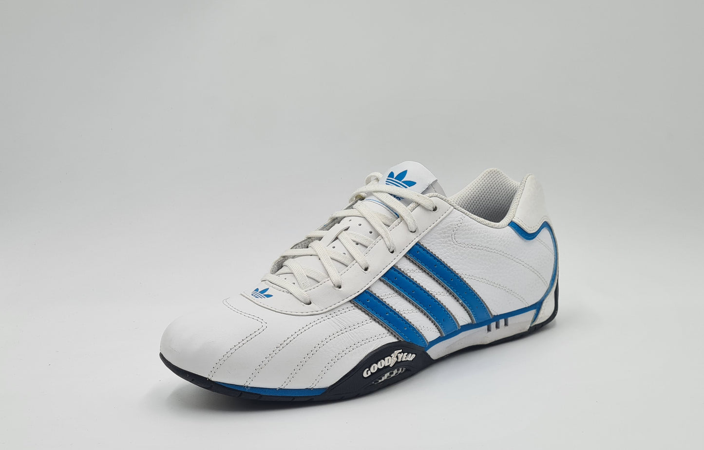 *LIKE NEW* 2014 Adidas Adi Racer Low Goodyear White Blue UK 9.5 / EUR 44