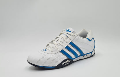 *LIKE NEW* 2014 Adidas Adi Racer Low Goodyear White Blue UK 9.5 / EUR 44