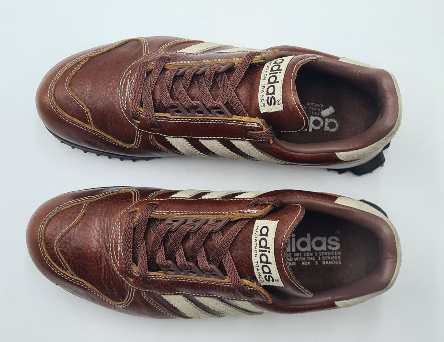 *VGC* 2002 Adidas Marathon TR Leather Brown UK 7.5 / EUR 41 1/3