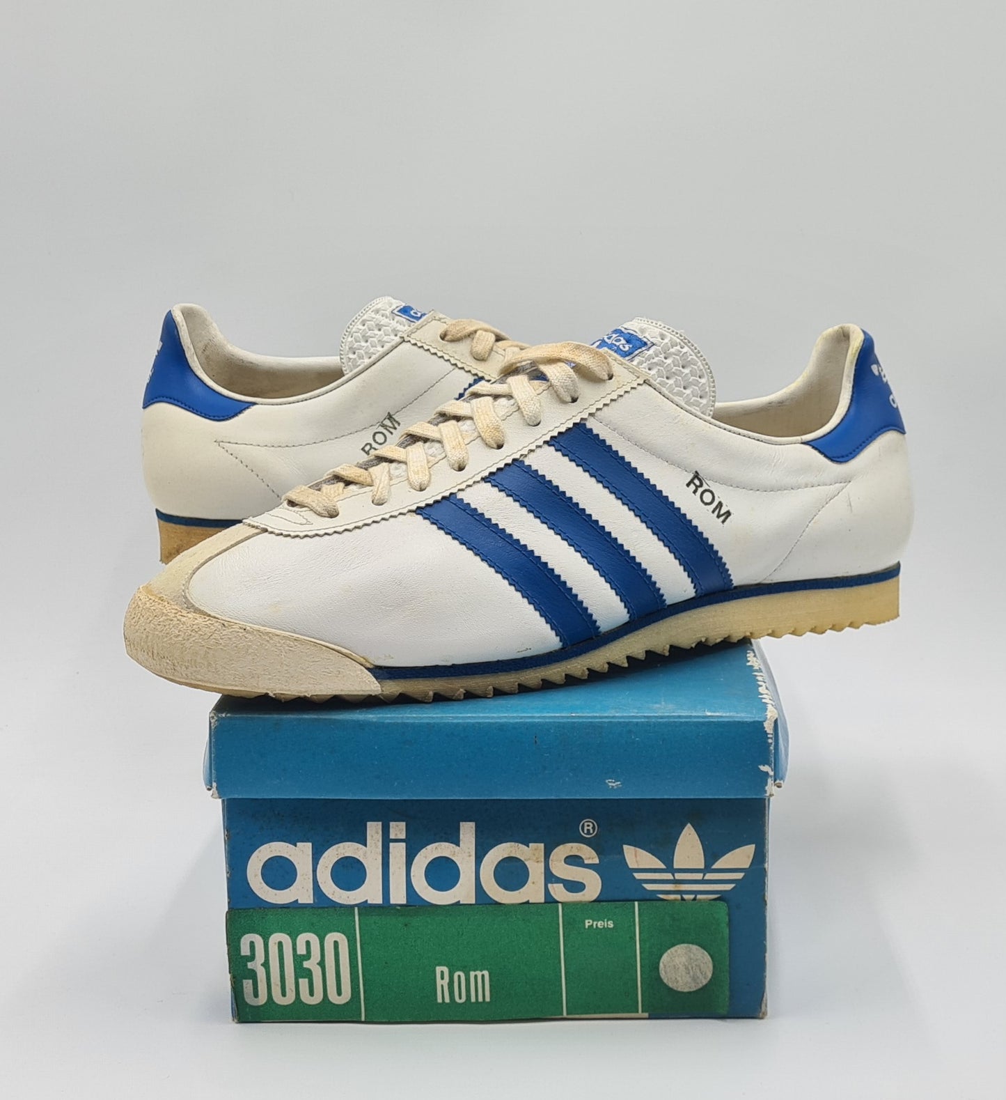 *TOP* Vintage 1970er Adidas Rom 3 Riemen West Germany UK 9 / EUR 43 1/3