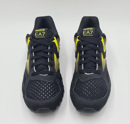 *LIKE NEW* 2011 Reebok x Emporio Armani EA7 Zig Racer Black UK 8.5 / EUR 42.5
