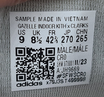 *NEU* 2024 Adidas 8th Street Gazelle Indoor Kith X Clarks Sample Gr. UK 8,5 / EUR 42 2/3
