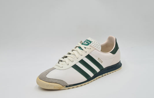 *NEU* Vintage 1980er Adidas Rom mit grünen Streifen UK 8,5 / EUR 42 2/3