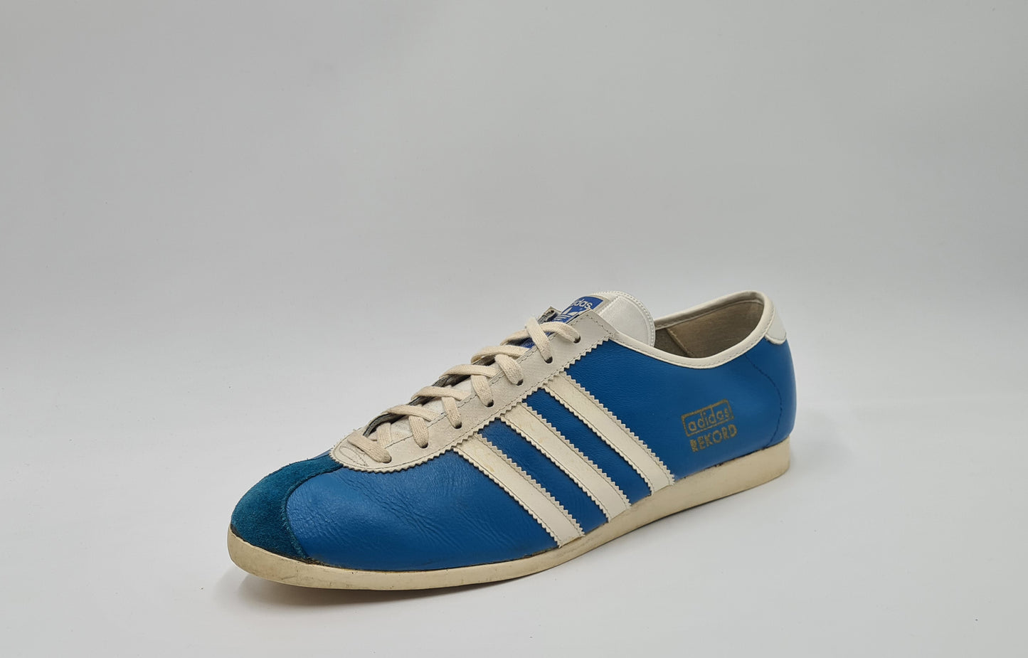 *TOP* Vintage 1970er Adidas Rekord 3 Riemen UK 10 / EUR 44 1/3