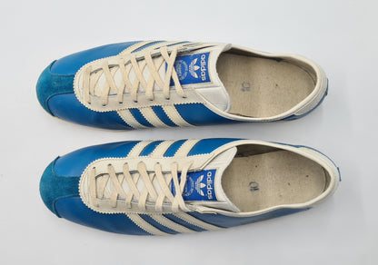 *TOP* Vintage 1970er Adidas Rekord 3 Riemen UK 10 / EUR 44 1/3