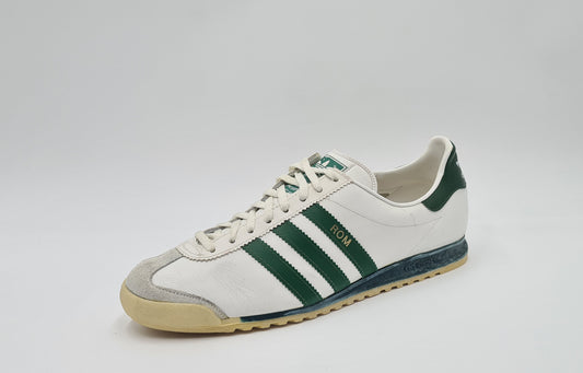 *TOP* Vintage 1980er Adidas Rom mit grünen Streifen UK 9 / EUR 43 1/3