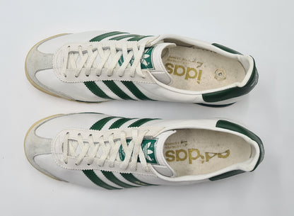 *TOP* Vintage 1980er Adidas Rom mit grünen Streifen UK 9 / EUR 43 1/3