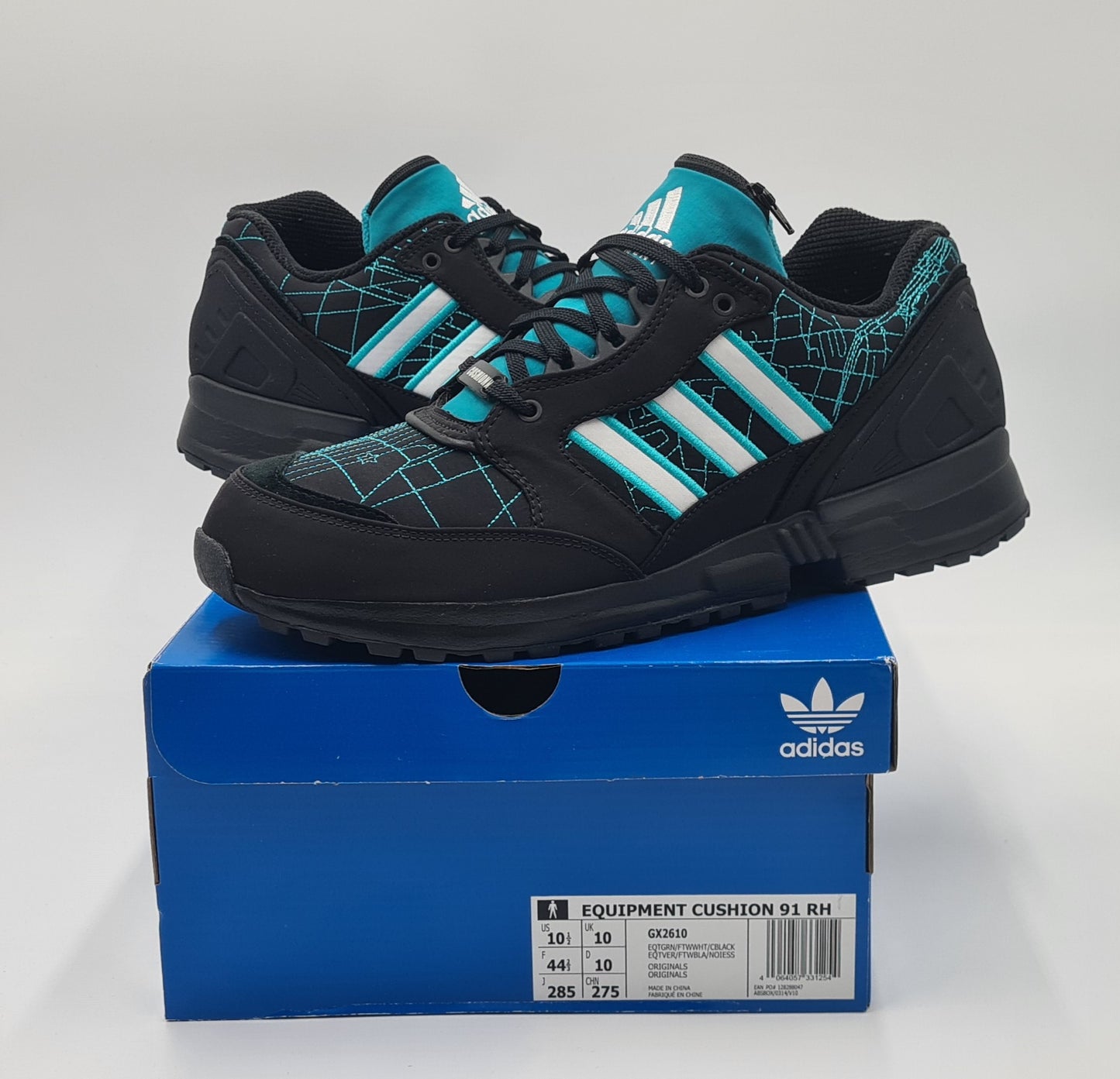 *WIE NEU* 2021 Adidas EQT Cushion 91 Runner's High Gr.UK 10 / EUR 44 2/3