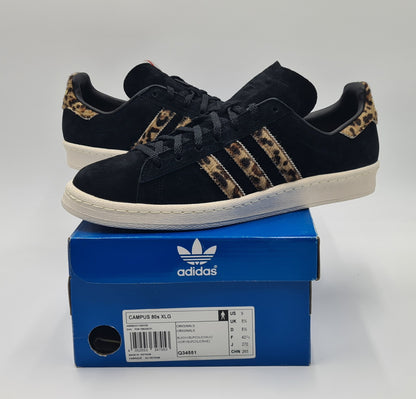 *NEW* 2012 Adidas Campus XLG Black Leopard Size UK 8.5 / EUR 42 2/3