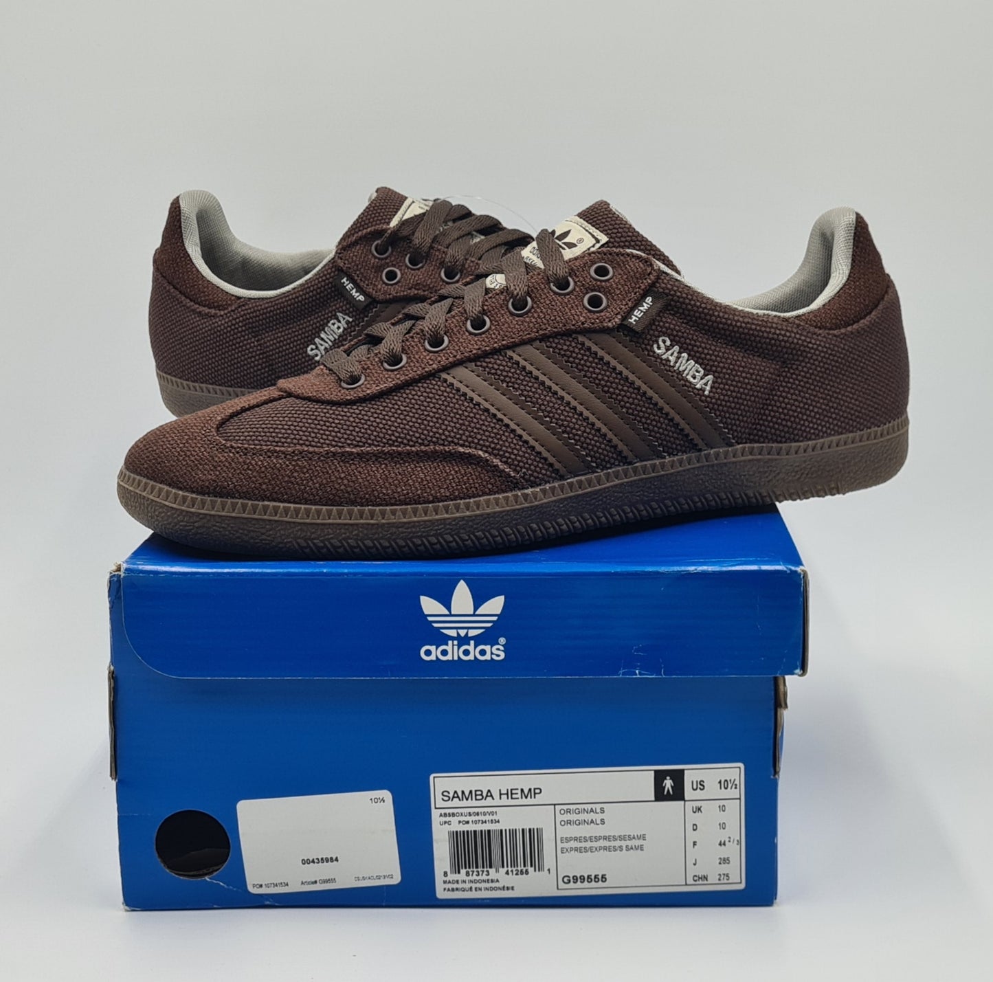 *NEW* 2013 Adidas Samba Hemp Retro Brown UK 10 / EUR 44 2/3
