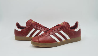 *WIE NEU* 2022 Adidas Gazelle Leder Rot Gr. UK 11,5 / EUR 46 2/3