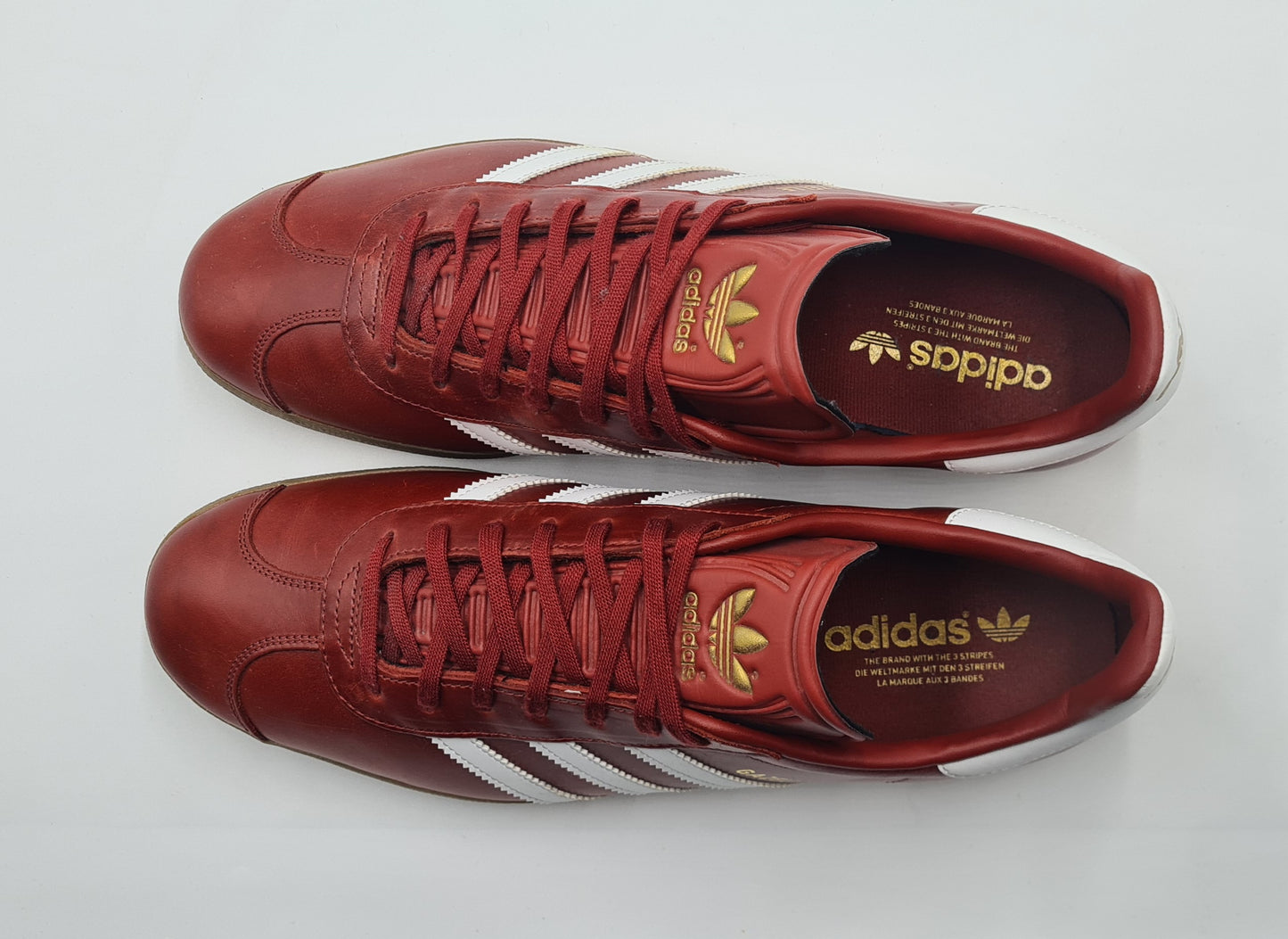 *WIE NEU* 2022 Adidas Gazelle Leder Rot Gr. UK 11,5 / EUR 46 2/3
