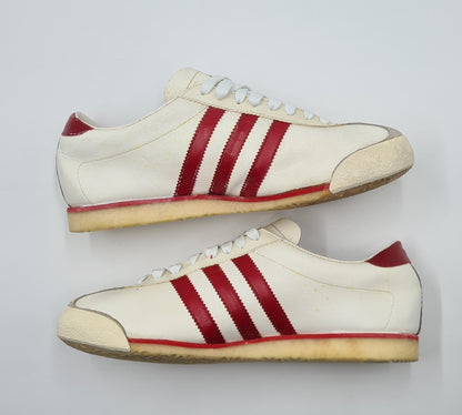 *WIE NEU* Vintage 1970er Adidas Vienna Yugoslavia 3 Riemen UK 10 / EUR 44 2/3