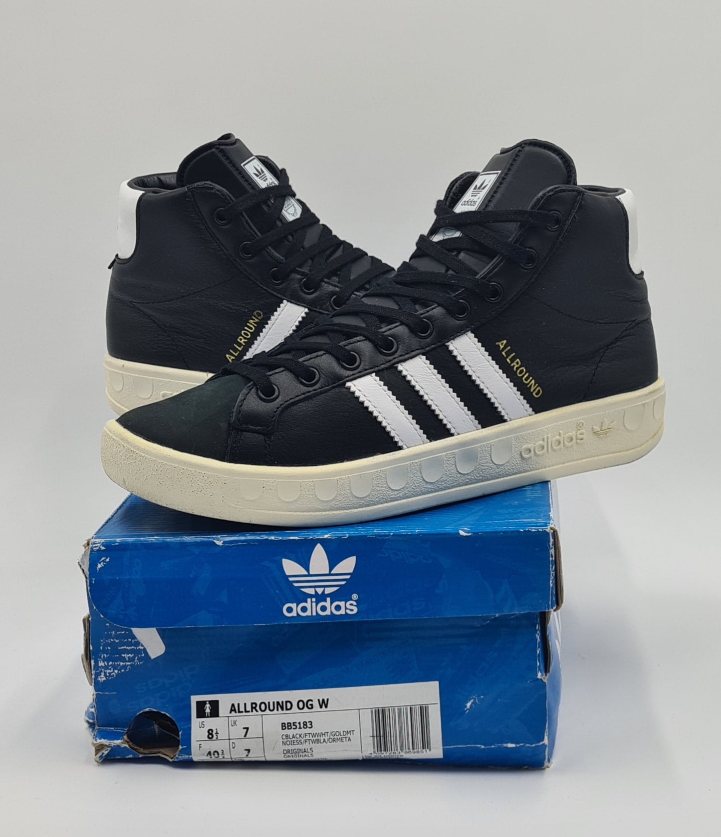 *TOP* 2016 Adidas Allround OG Retro Schwarz UK 7 / EUR 40 2/3