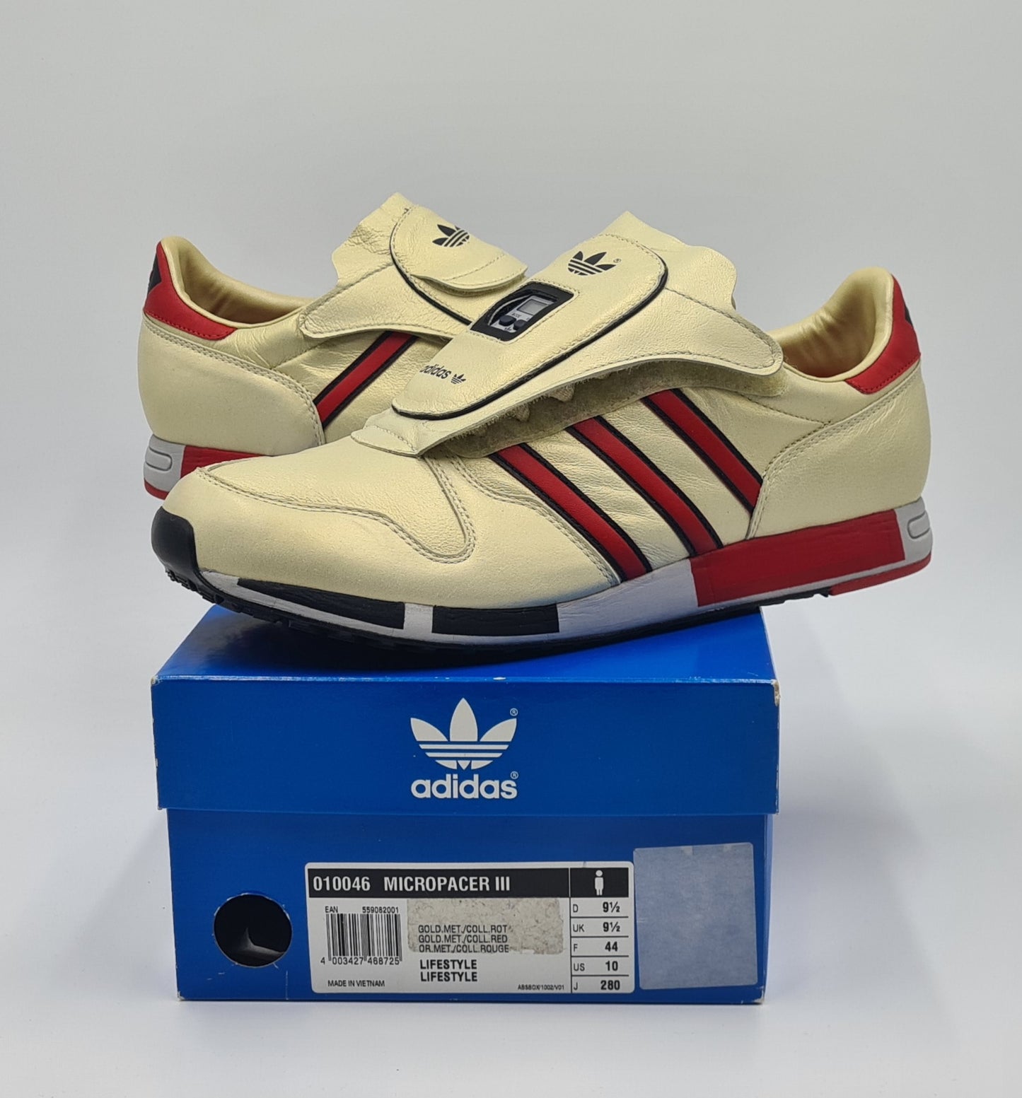 *NEU* Vintage 2003 Adidas Micropacer 3 Retro Gold Gr. UK 9,5 / EUR 44