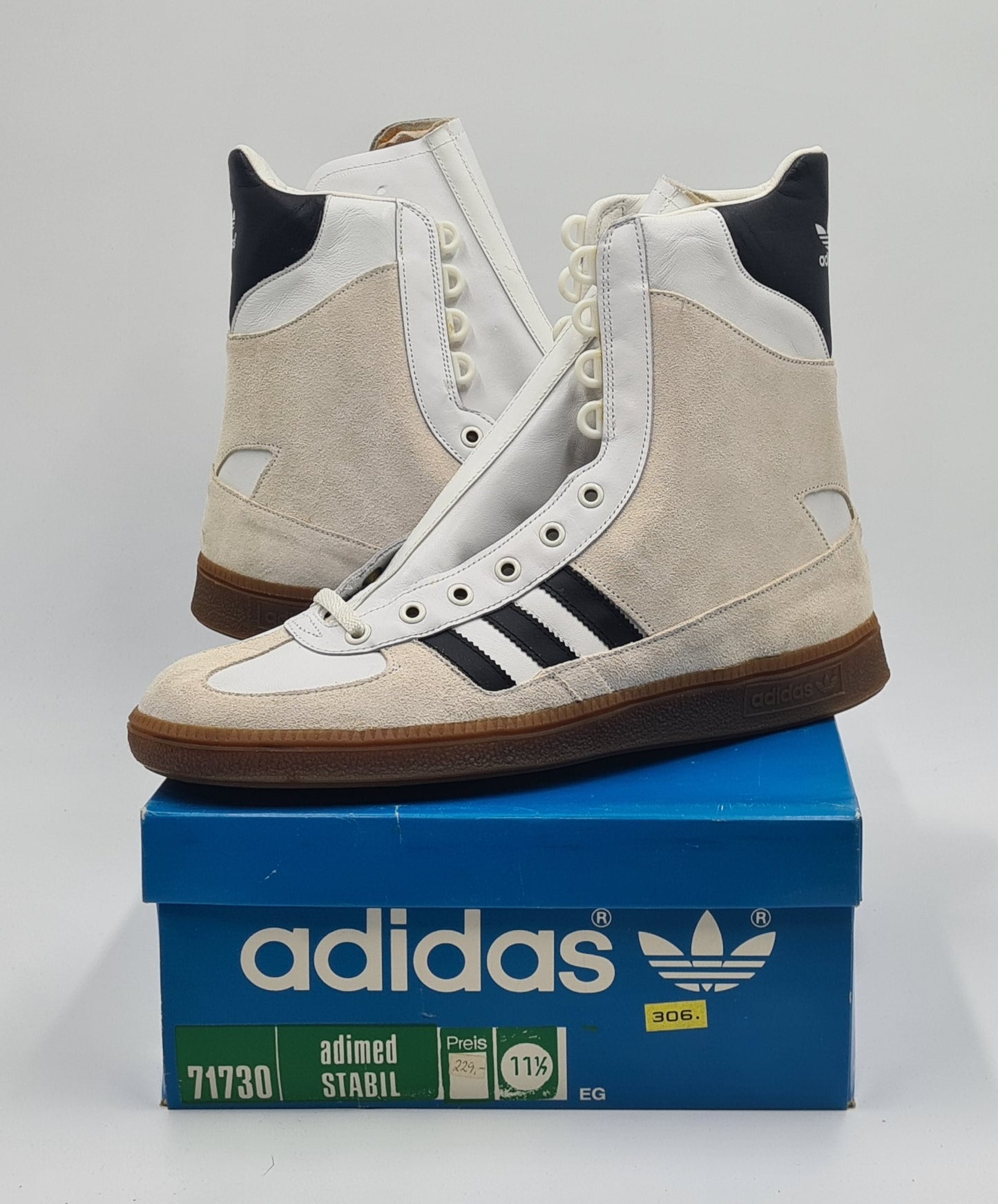 *NEU* Vintage 1980er Adidas Adimed Stabil UK 11,5 / EUR 46 2/3