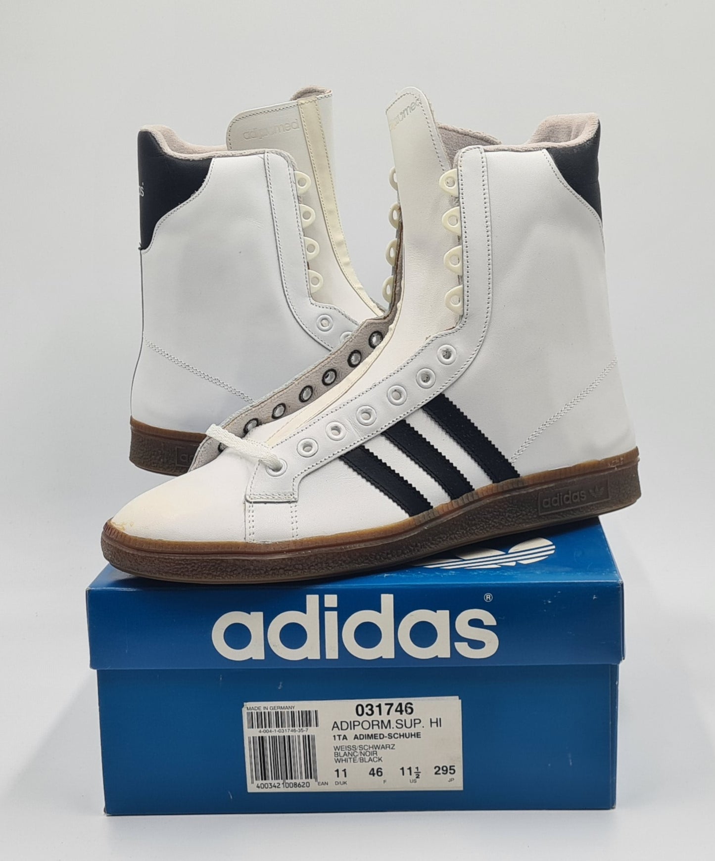 *NEU* Vintage 1980er Adidas Adipromed Super Hi UK 11 / EUR 46