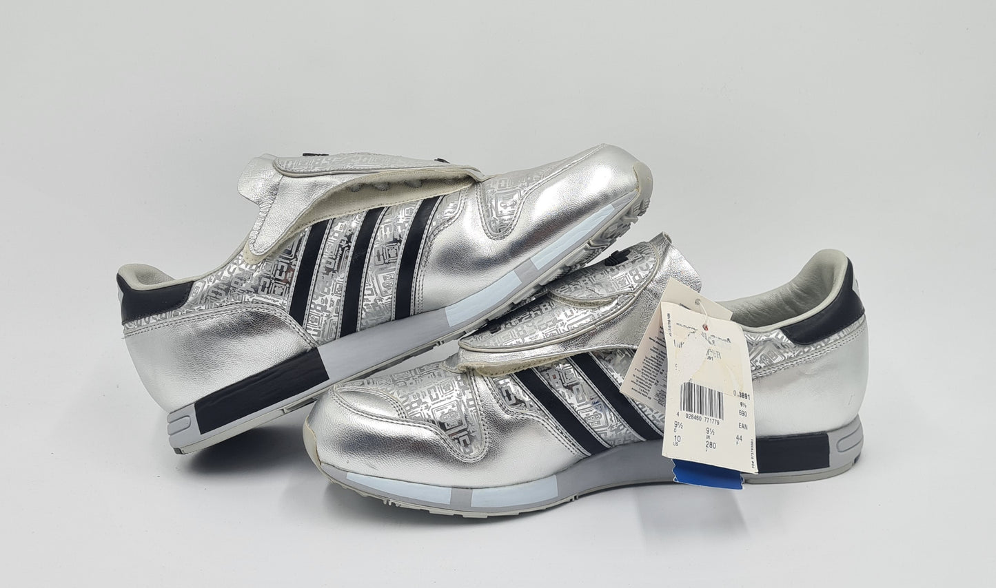 *NEU* Vintage 2006 Adidas Micropacer 3 Retro Silber Schwarz Gr. UK 9,5 / EUR 44