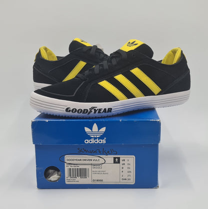 *NEW* 2010 Adidas Goodyear Driver Vulc Black Yellow UK 8.5 / EUR 42 2/3