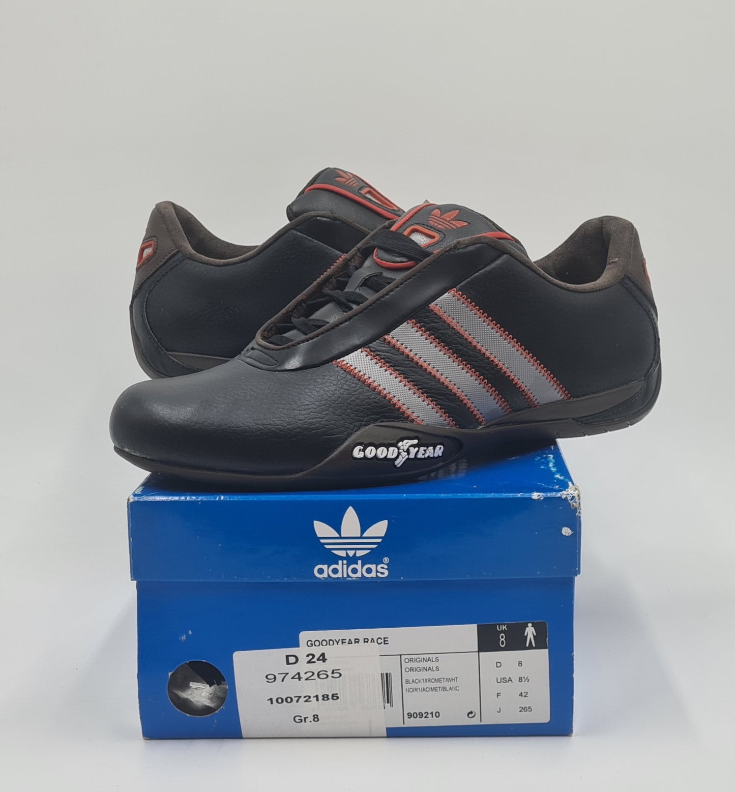 *NEW* 2008 Adidas Goodyear Goodyear Race Black UK 8 / EUR 42