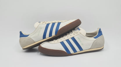 *Guter Zustand* Vintage 1980er Adidas Special Weiß Blau UK 11 / EUR 46